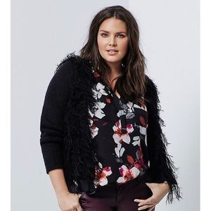 Black fringe cardigan